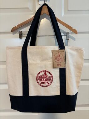 Trader Joe’s Blue Canvas Reusable Tote Bag
